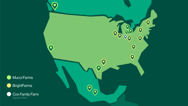 Cox Farms locations map