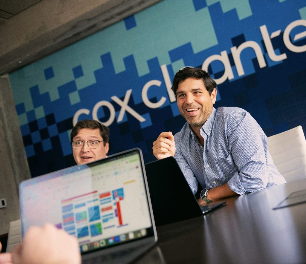 Founders and employees working at Cleantech Accelerator office