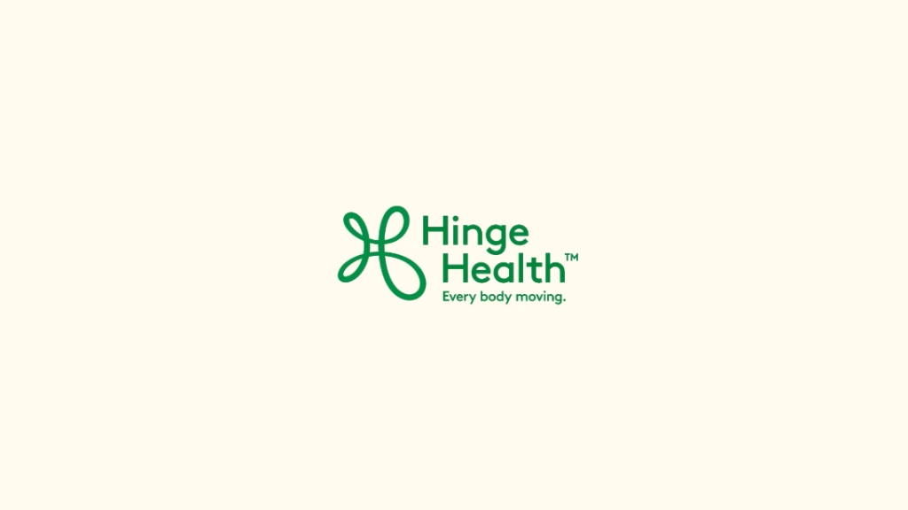 The Hinge Health logo and slogan "Every body moving".
