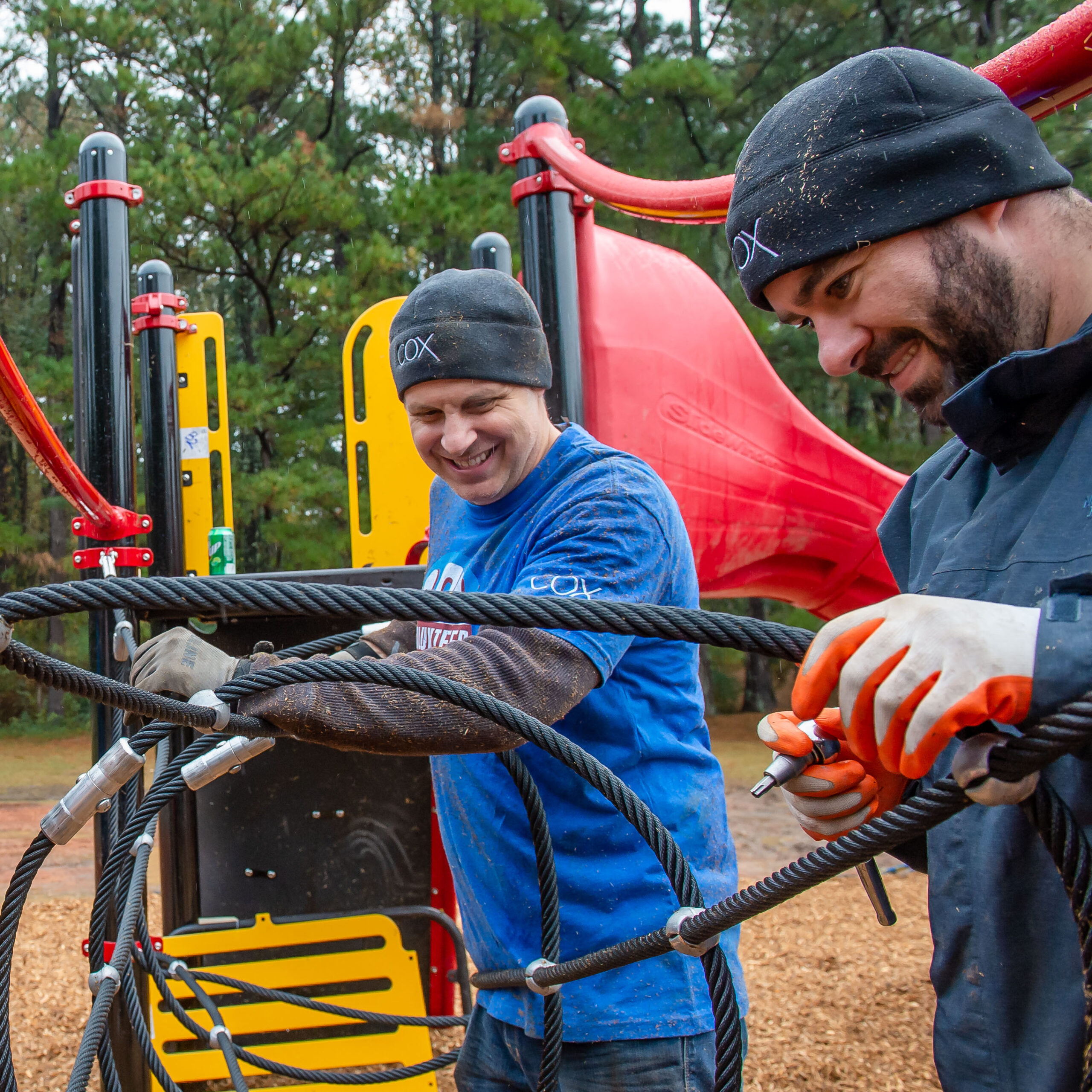 Cox Employees Help Build Playground